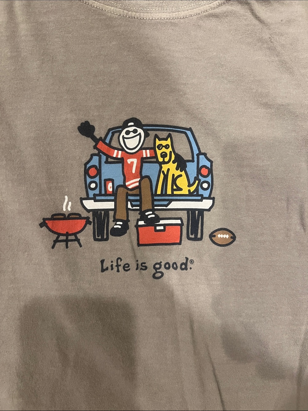 Life Is Good Charcoal Gray Graphic Tee - Mens XL